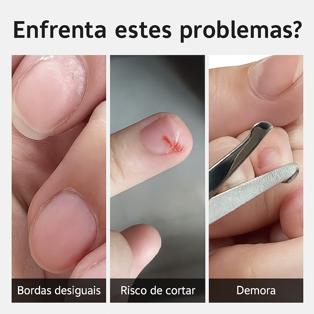 🎁 Perfeito para todas as idades 👵👶 Cortador de unhas elétrico automático 3 em 1 com polimento
