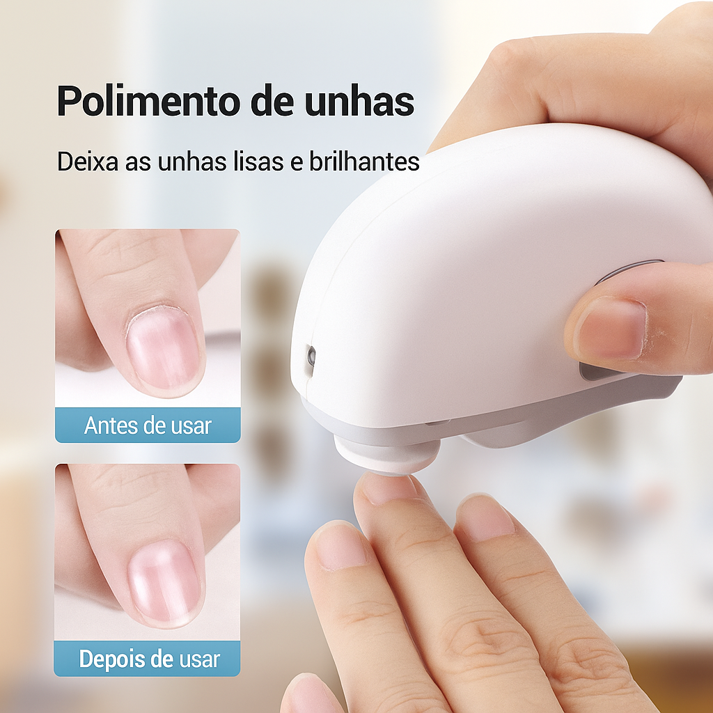🎁 Perfeito para todas as idades 👵👶 Cortador de unhas elétrico automático 3 em 1 com polimento
