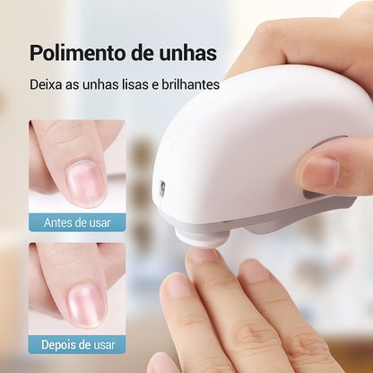 🎁 Perfeito para todas as idades 👵👶 Cortador de unhas elétrico automático 3 em 1 com polimento