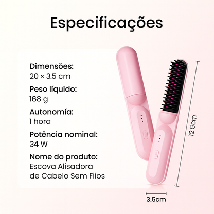 Mini escova portátil aquecida